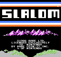Slalom (Europe) Title Screen